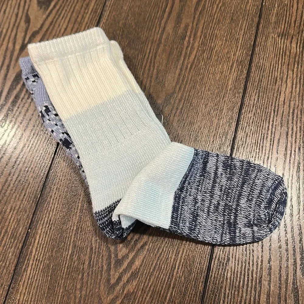 Cuddl Duds Girls Plushfill 2-Pack Fair Isle Boot Socks NEW